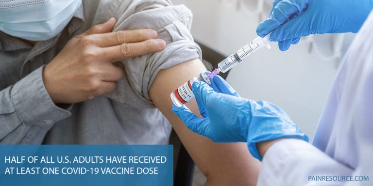 COVID UPDATE: The CDC Reports Half of all U.S. Adults Have Received at least one COVID-19 Vaccine Dose