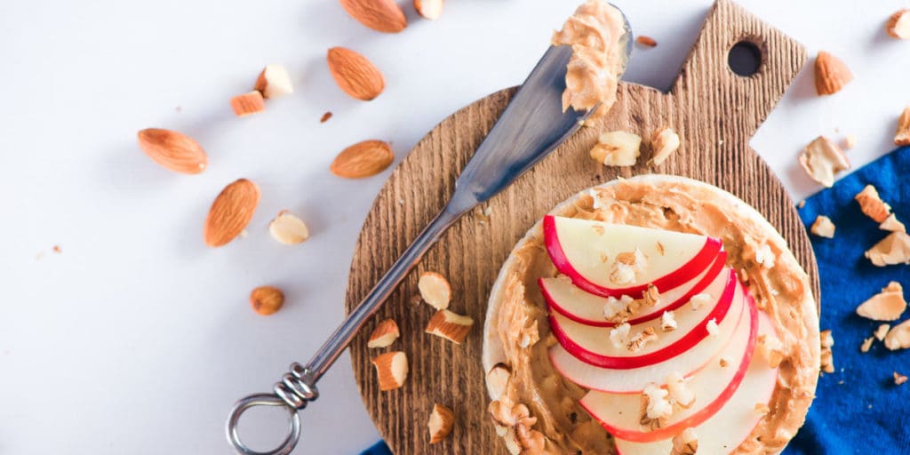 Healthy snacks for weight loss apple slices and almond butter