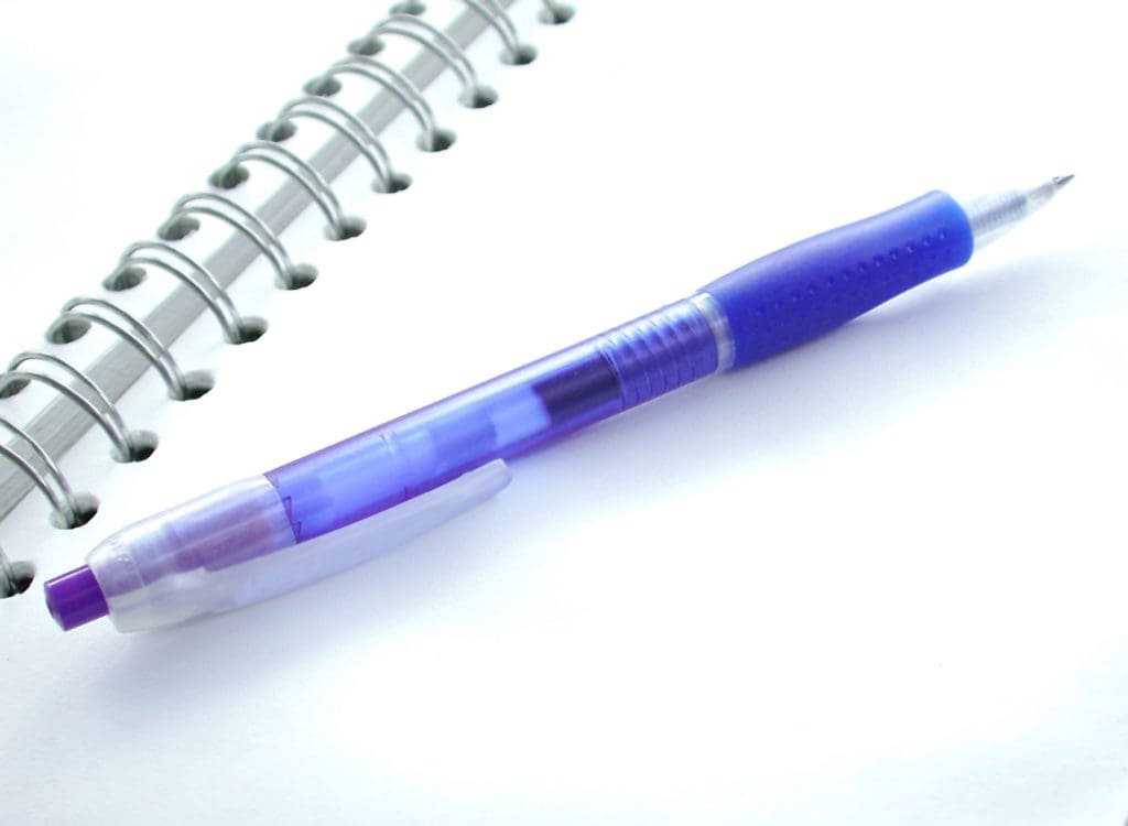 Pens with ergonomic grip for carpal tunnel